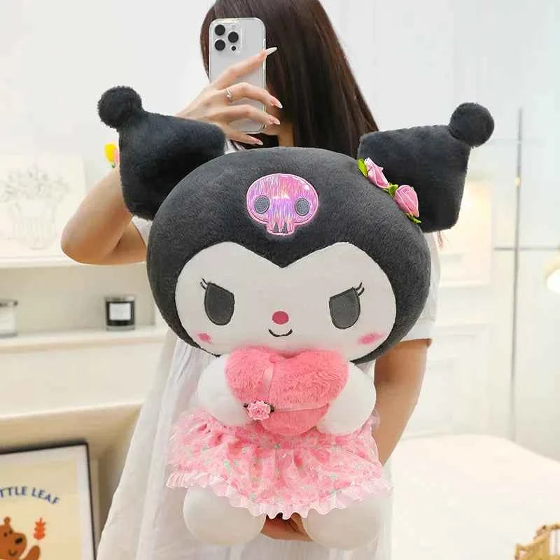 40/50/60cm Sanrio Kuromi Melody Hello Kitty Plush Toy Kawaii Cartoon Big Size Plush Doll Soft Stuffed Pillow Kids Birthday Gifts