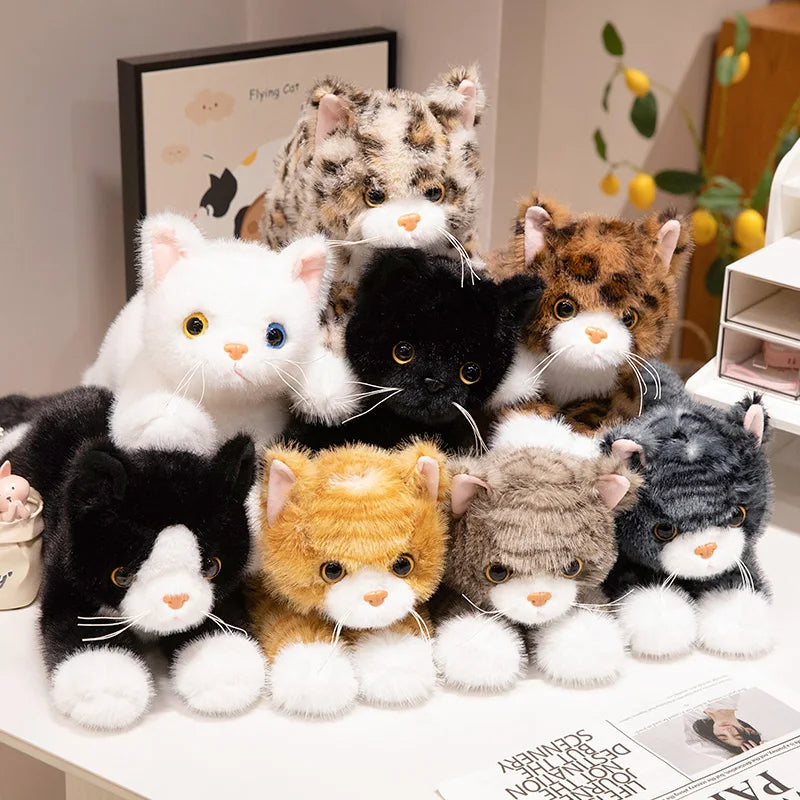 Lifelike Cat Plush Toy – Premium Fluffy Kitten Stuffed Animal (8 Styles)