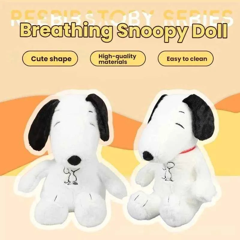 2025 Glowing Breathing Snoopy Plush Toy Baby Sleep Aid Cute Calming Stuffed Animal Kids Bedtime Gift