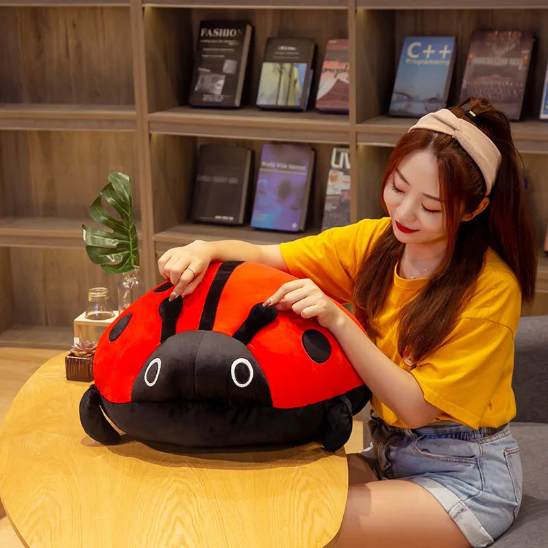 Cute Ladybug Plush Toy – Soft Ladybird Pillow Cushion
