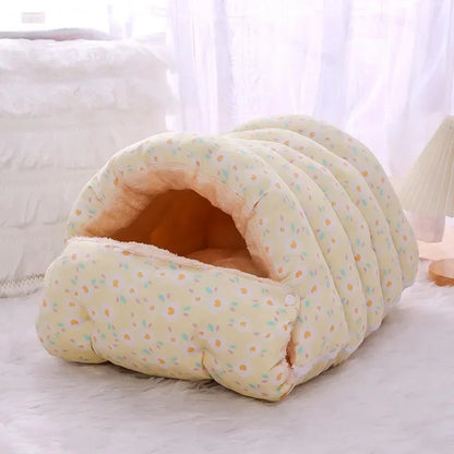 Cats Beds Warm Winter Pet Supplies Accessories Bed Products Goods Houses and Habitats Cushions Kitten Things Accessory Puppy Bed YELLOW