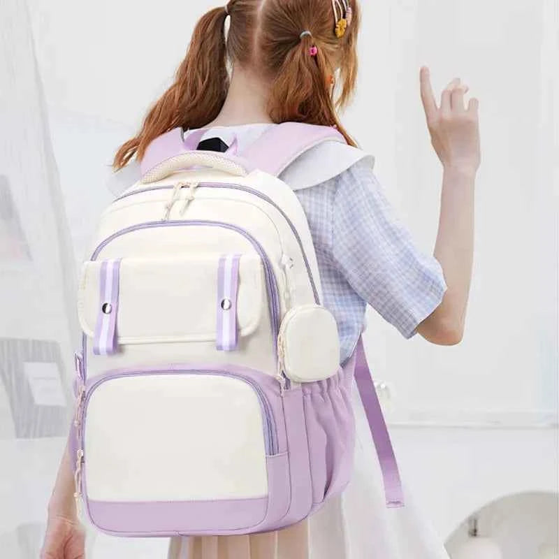 Hello Kitty Large Capacity Backpack Cartoon Daypack Travel Commute Knapsack School bag for Kids Girls Mochila With Coin Purse