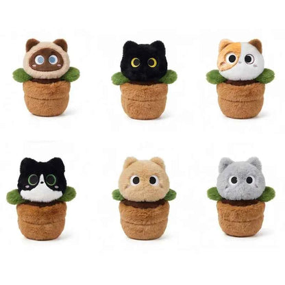 Kawaii Flower Pot Cat Plush – 25 cm