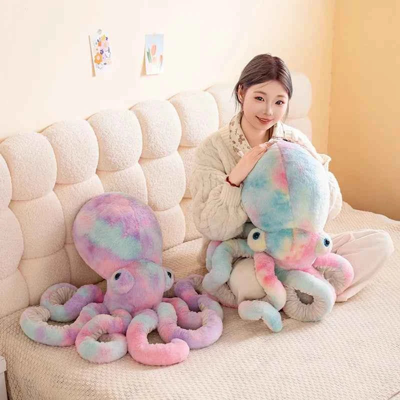 Kawaii Cartoon Octopus Plush Toy - Soft Stuffed Sea Creature Companion and Gift in 3 Colors, 30cm and 45cm