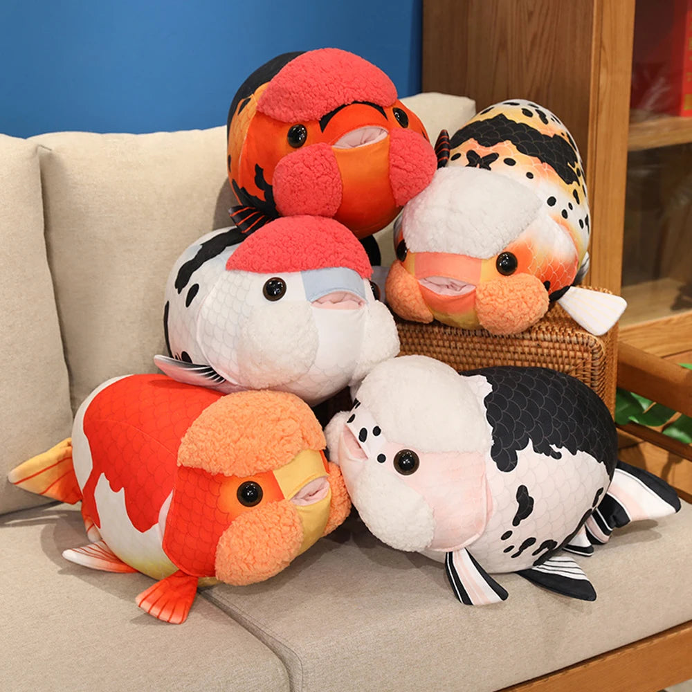 Ranchu Goldfish Plush Pillow – 18.9" (48cm) Fish Cushion Plushie