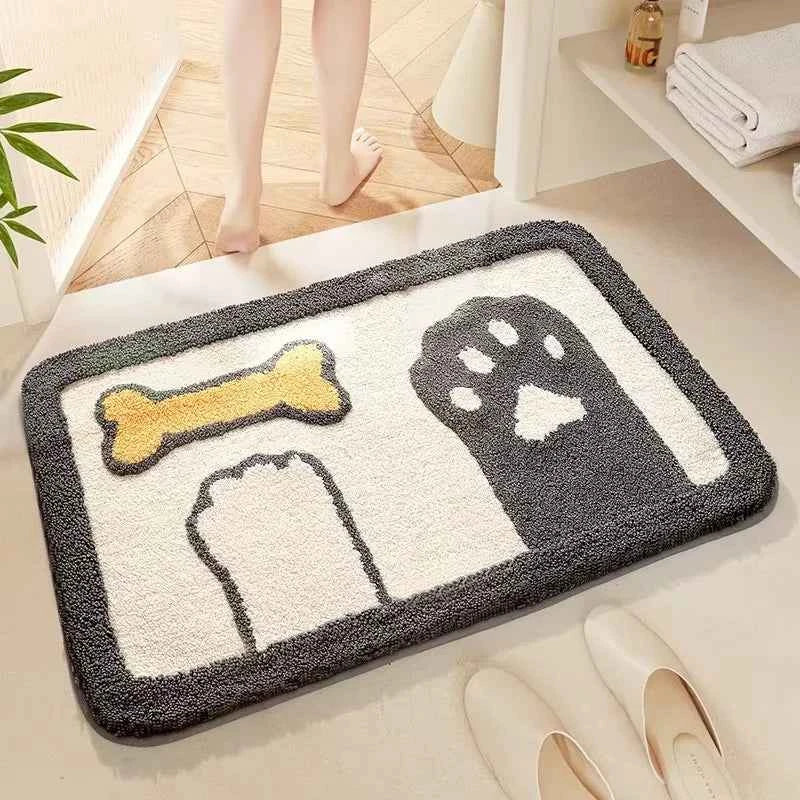 Cute Rabbit Carpet Bathtub Carpet Non-Slip Absorbent Mat To FYR7