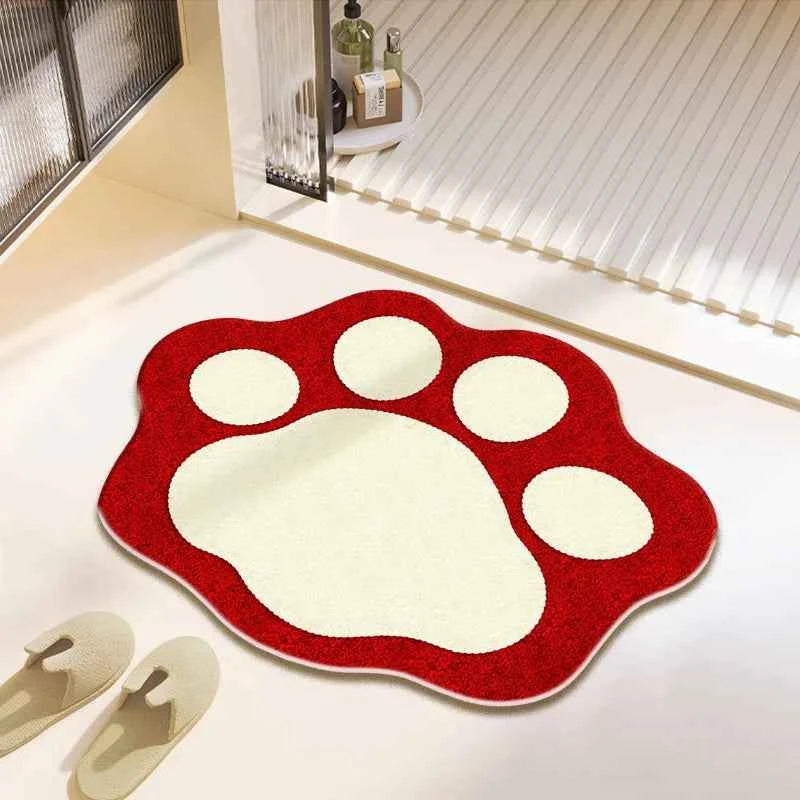 Cute Bear Claw Bathroom Carpet Absorbent Non Slip Foot Mat FLR-11