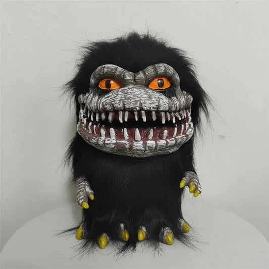 Black Horror Monster Doll – Furry Creature Plush Decor Figure Black Monster Doll