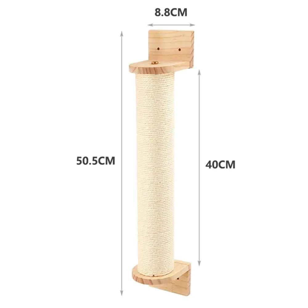 1 Piece Wall-mounted Cat Climbing Rope Solid Wooden Pedals Scratching post China Mainland