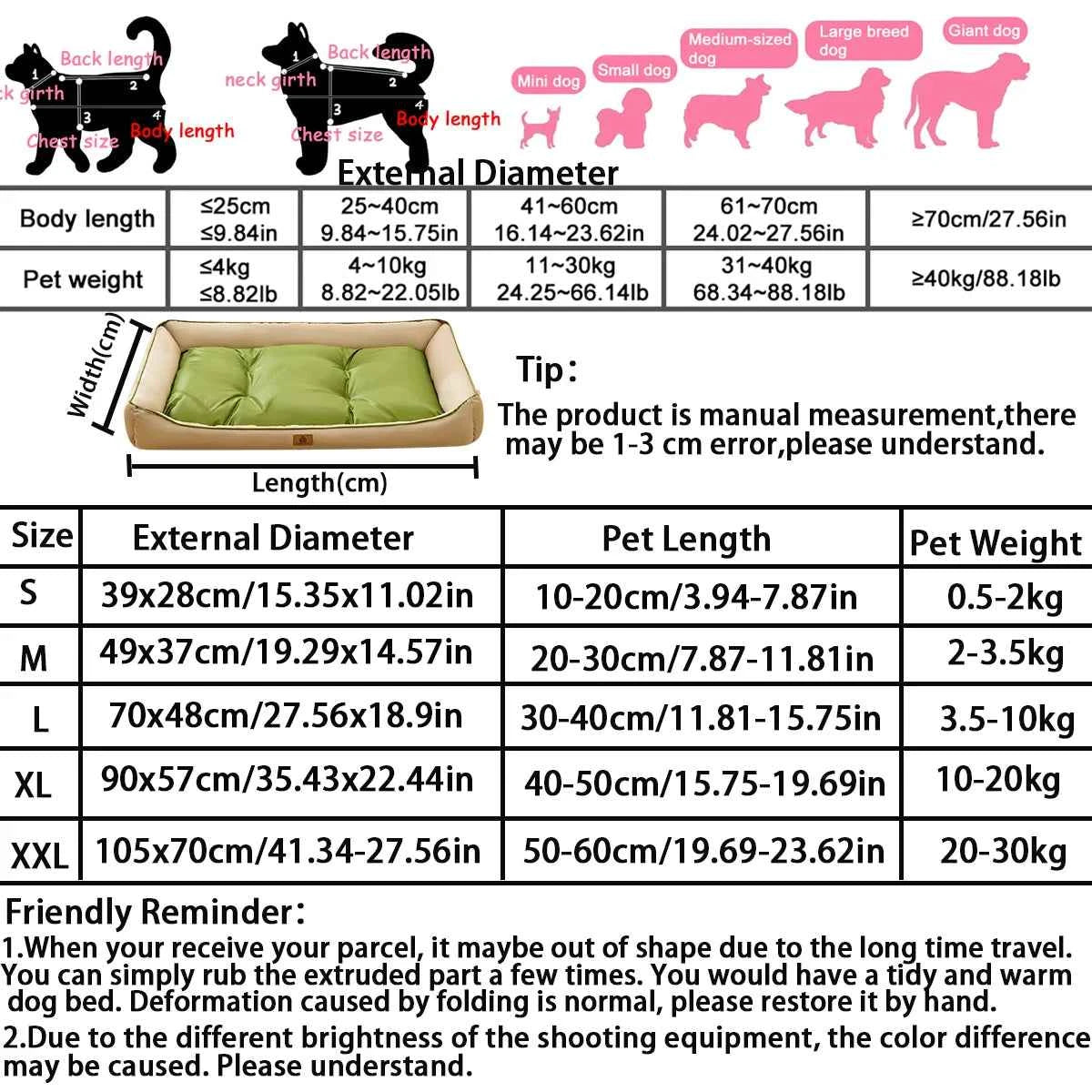 Large Dog Bed Waterproof Dog Bed Big Dogs Summer Cooling