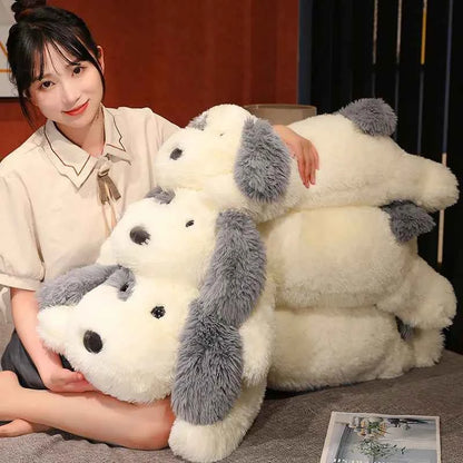 Soft Lying Dog Plush Toy – Giant Fluffy Puppy Hug Pillow