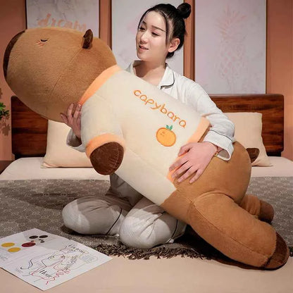 Giant Cute Capybara Plush Doll (29.5-39.4 in) - T-shirt Throw Pillow Best Gift