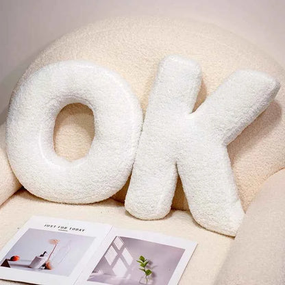 Kawaii English Letter Plush Pillow – Soft Stuffed Alphabet Sofa Cushion & Kids Learning Toy (A–Z + Heart)