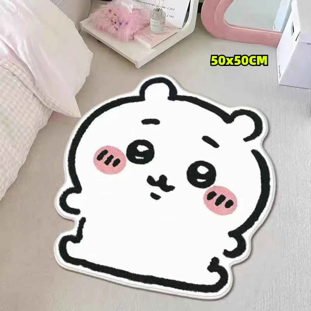 Chiikawa Hachiware Usagi Plush Area Rug - Non-Slip Floor & A 50x50cm