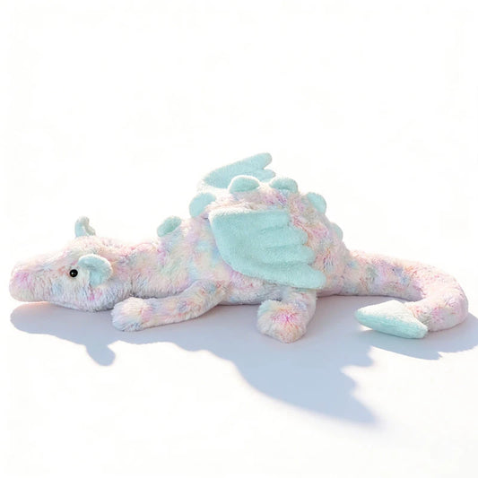 50/70CM Cartoon Hot Flying Dragon Plush Toy With Wings Green Pink Long Tail Plush Toy Pillow Gift Multicolor