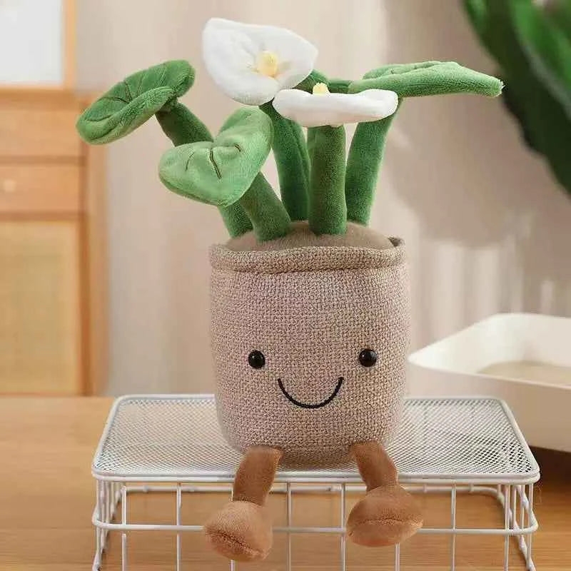 10/35cm New Simulated Flower Backpack Pendant Doll Stuffed Plush Toy Cartoon Anime Cute Pillow Gift for Girlfriend Fun Doll