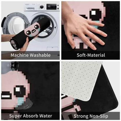 The Binding Of Isaac Pixel Front Floor Door Entrance Mat Indoor Bathroom Kitchen Doormat Living Room Carpet Rug