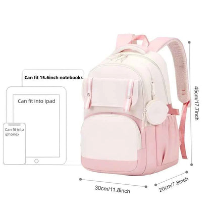 Hello Kitty Large Capacity Backpack Cartoon Daypack Travel Commute Knapsack School bag for Kids Girls Mochila With Coin Purse