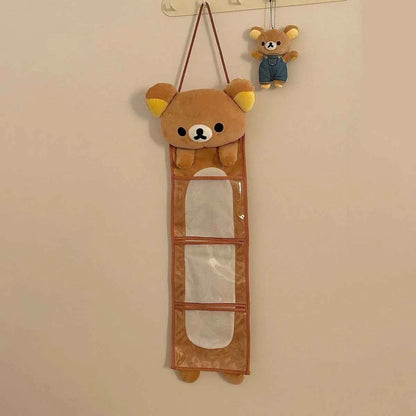 Kawaii Rilakkuma Wall Hanging Storage Bag Cartoon Bear Door A
