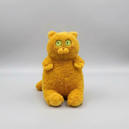 Kawaii Fat Cat Plush Toy – Soft Stuffed Animal Pillow Yellow