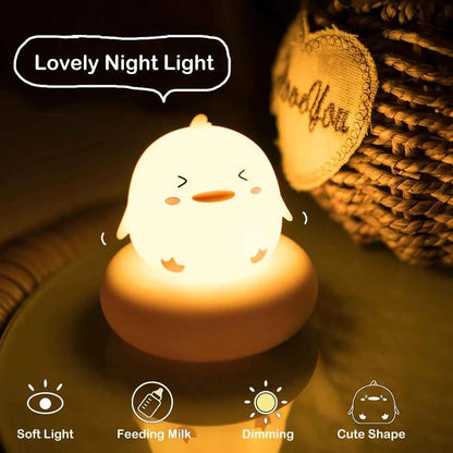 Cute Animal Night Light for Kids - 3 Level Dimmable Nursery Sleeping Lamp