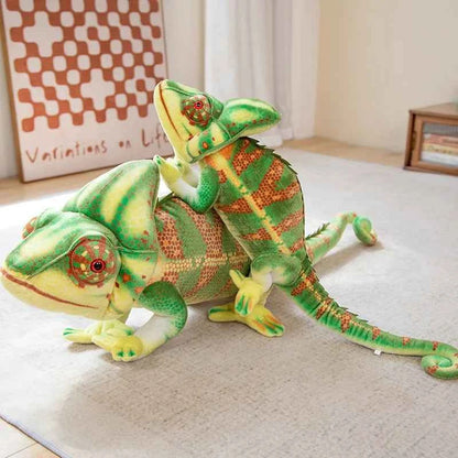 Giant Realistic Chameleon Plush Toy – Long Stuffed Animal Pillow