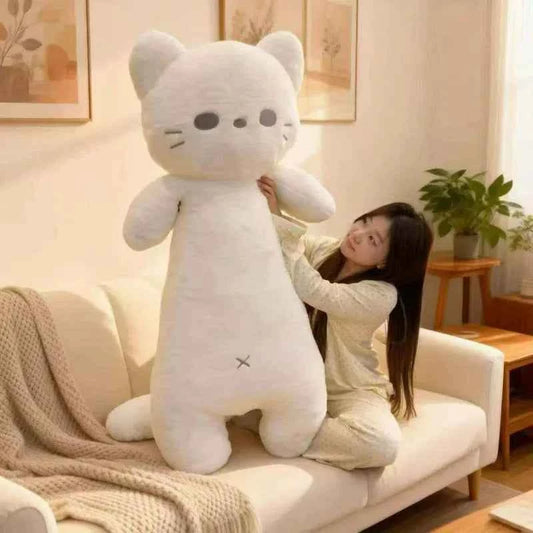 Kawaii Large Cat Plush Pillow – 70 cm or 110 cm