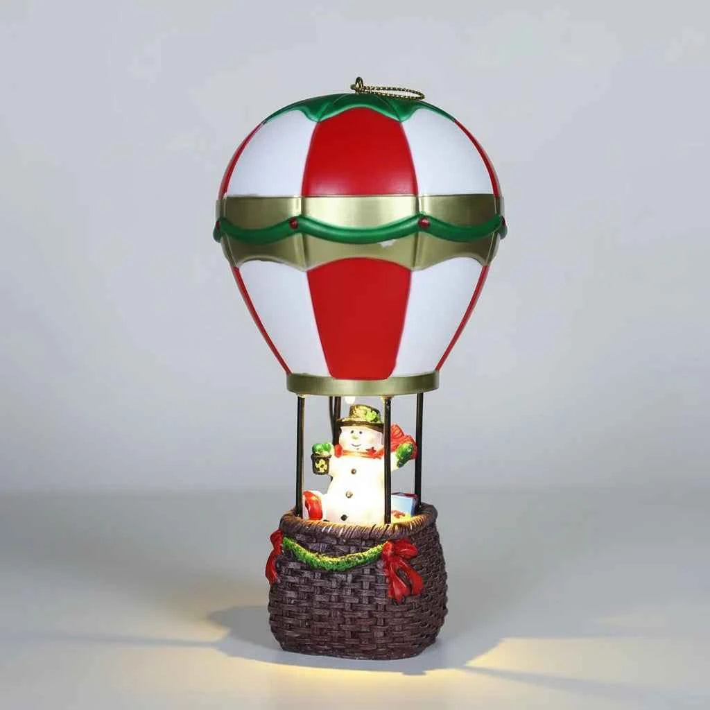 Luminous LED Resin Christmas House - Snowman Santa Shop Micro Landscape Ornament