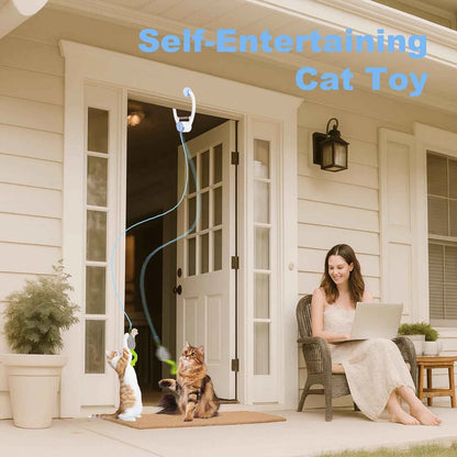 Cat Toys Electric Door Hanging Cat Toy Interactive Cat Toy USB Rechargeable Self Play Toy Retractable Kitten Toys