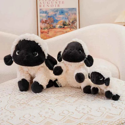 Fluffy Cute Sheep Doll Stuffed Toy Gift Black and white sheep Little Sheep Room Decoration