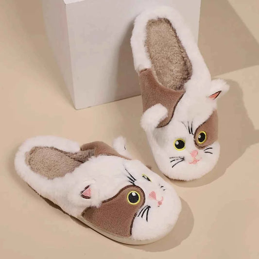 Ladies' Slippers Cute Cat Slippers New Autumn Winter Styles