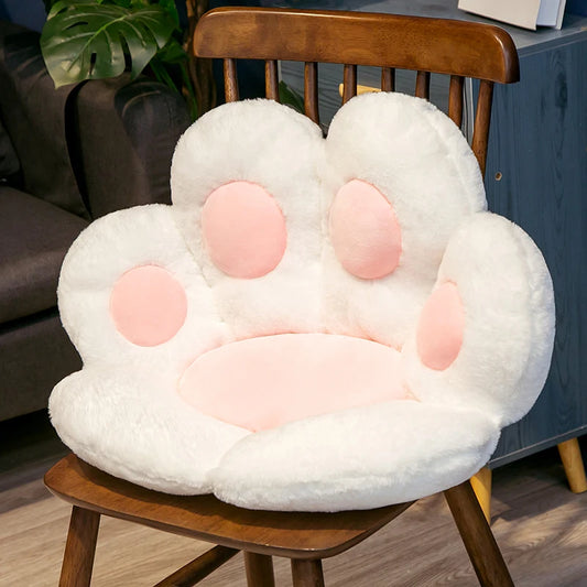 70cm Kawaii Plush Bear Paw Mat Cute Animal Bear Cat Foot Pillow Heart Plush Cushion Stuffed Soft Toys for Home Decor Gifts white 60 x 70cm