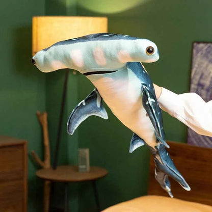 Giant Hammerhead Shark Plush Toy – Realistic Ocean Shark Stuffed Animal Pillow