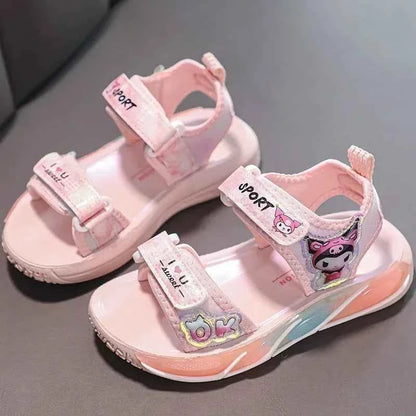 Kuromi Cartoon Soft Sole Casual Slippers - Girls Beach Sandals Princess Shoes