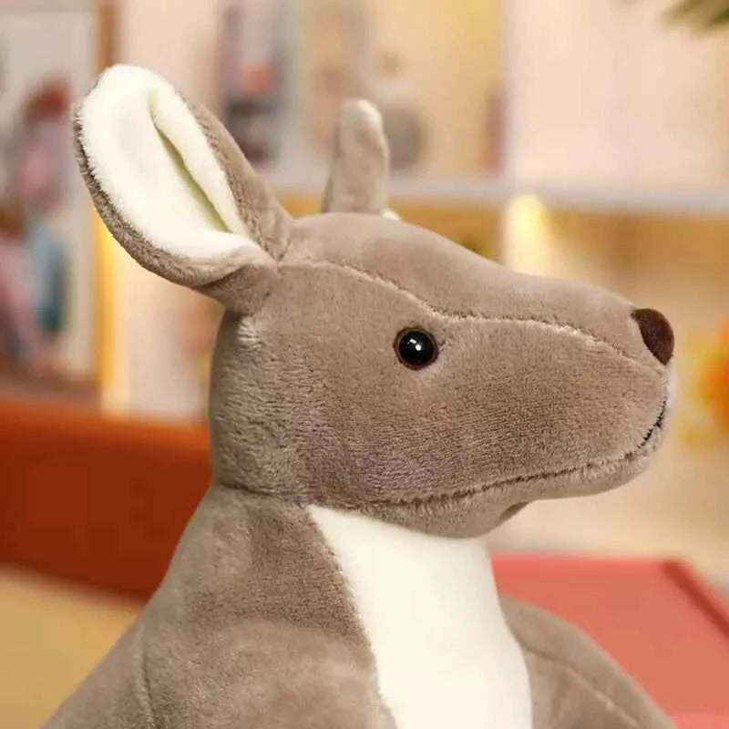 Mother & Baby Kangaroo Plush Toy – Cute Kangaroo Stuffed Animal Pillow