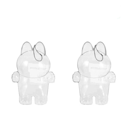 Labubu Protective Cover Labubu Protector Case Sitting Party Transparent Protective Shell Dust Cover Doll Transparent Cover