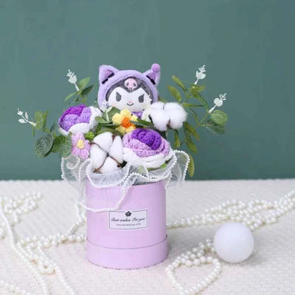 Sanrio Plush Bouquet (11.8-13.8 in) - My Melody/Kuromi/Cinnamoroll Hug Bucket Gift