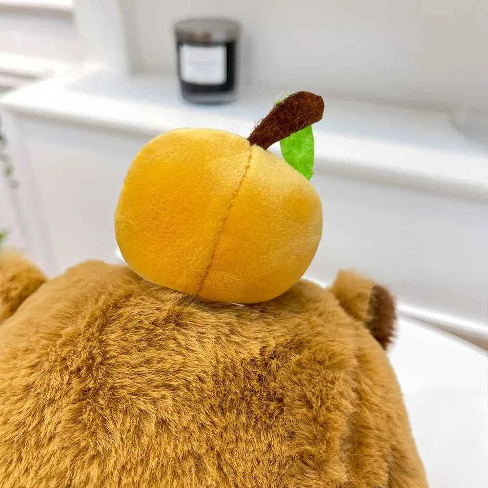 Kawaii Capybara Plush Backpack (12.6 x 7.9 in) - Cute Fur Shoulder Bag & Mini Knapsack Gift