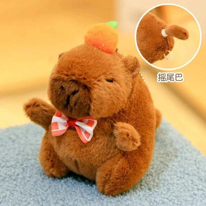 Cute 12cm Capybara Plush Toy: Hoodie, Wings & Keychain/Pendant Gift