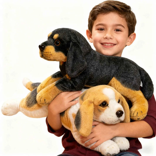 Realistic Dog Plush Toy – Lifelike Dalmatian, Rottweiler, Beagle & King Charles Puppy