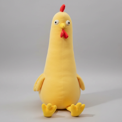 Giant Yellow Chicken Plush Pillow – Soft Stuffed Animal Cushion (60–140 cm)
