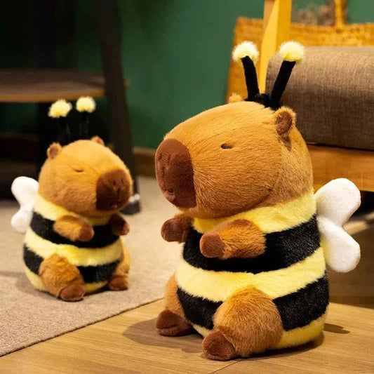 Bee Capybara Plush Toy – Cute Capybara with Bumblebee Costume Stuffed Animal