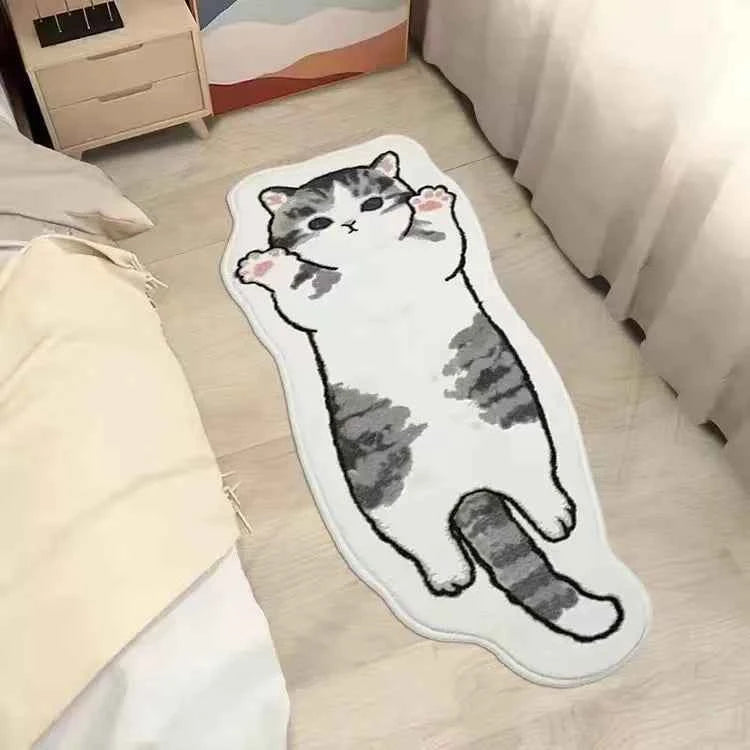Cartoon Cat Carpet Plush Warm Bedside Blanket Cute Girlish JFYR lint-free 12