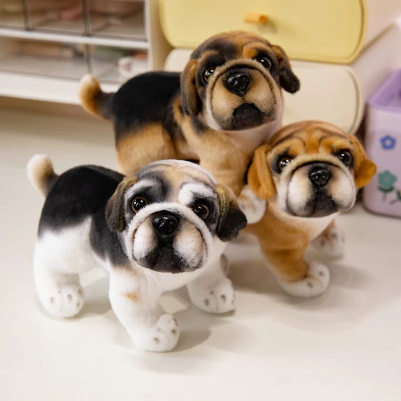 Realistic French Bulldog Plush Toy – Simulation Frenchie Dog Ornament & Collectible Decor