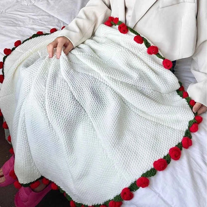 1pcs Finished Flower Bouquet Blanket Soft Lightweight Throw
