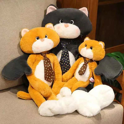 Kawaii Long Arm Anime Cat Plush Toy – Soft Stuffed Doll in 2 Colors & 3 Sizes (40–80cm)