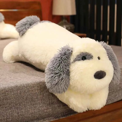 Soft Lying Dog Plush Toy – Giant Fluffy Puppy Hug Pillow