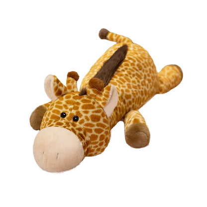 Giant Fluffy Giraffe Plush Toy – Cute Sleeping Giraffe Body Pillow Brown