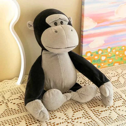 25cm Stuffed Lifelike Lion Tiger Elephant Monkey Leopard Giraffe Raccoon Doll Simulation Forest Animals Plush Toys for Kids Gift
