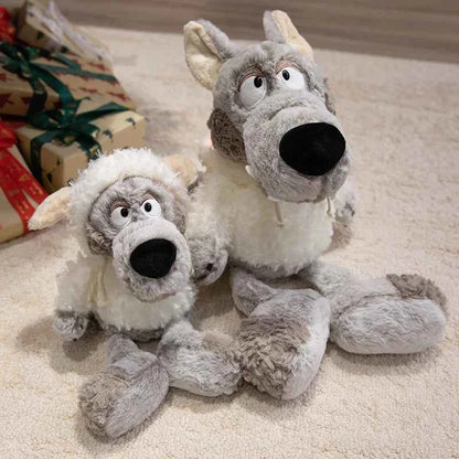 Kawaii Wolf in Sheep’s Clothing Plush Toy – Creative Fairy Tale Stuffed Animal Doll (35 & 50cm)